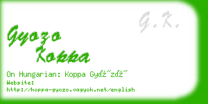 gyozo koppa business card